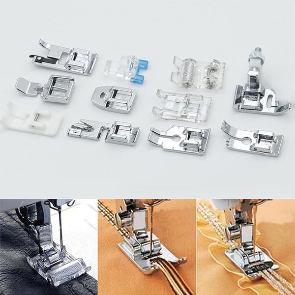 

sewing notions & tools one set domestic machine accessories presser foot feet kit hem spare parts for brother singer janome, Black