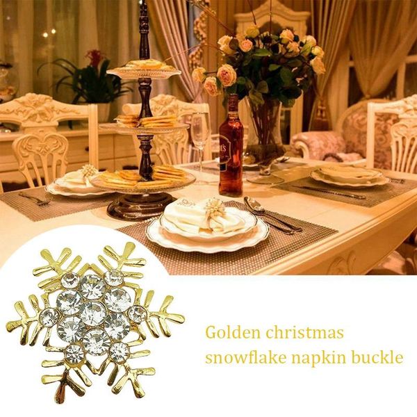 

napkin rings 6pcs christmas holder alloy high-quality cute durable delicate snowflake ring for bar restaurant party d