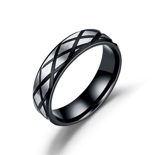 

cluster rings creative titanium steel ring classic black men vintage stainless steel ringss jewelry, Golden;silver