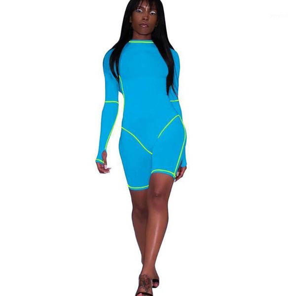 

autumn new women's slim long sleeve sporty jumpsuit1, Black;white