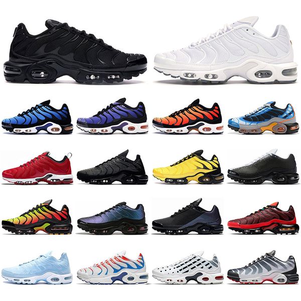 

tn кроссовки для мужчин для мужчин женщины triple black white hyper blue перед укусом caussure дышащие наружные мужские тренеры спортивные к