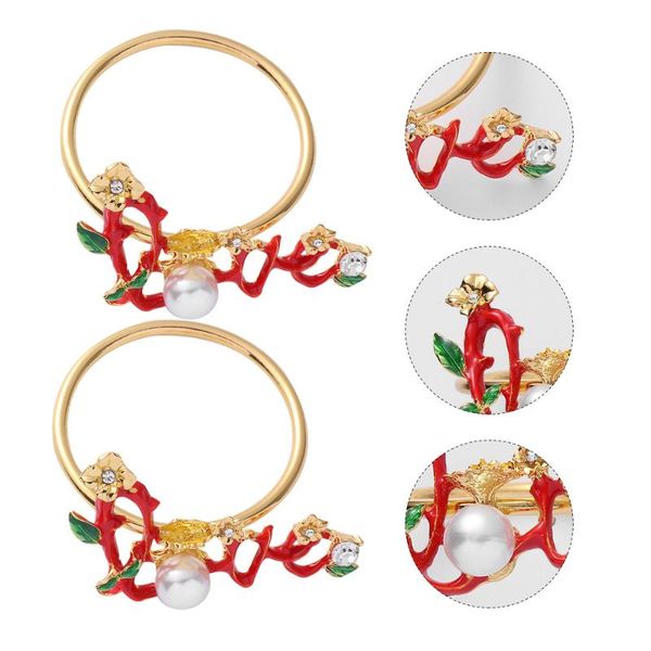 

napkin rings 1 set/2pcs xmas clasps letter designed buckles metal