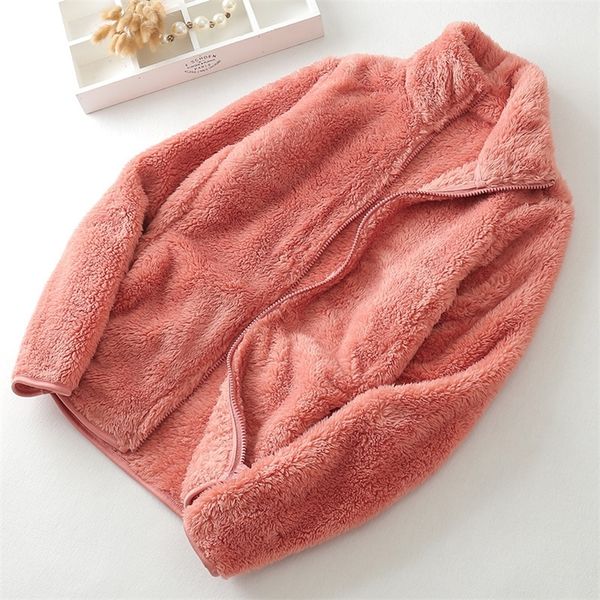 

new winter women warm fleece jacket autumn long sleeve hoodies coats s-xxl 201210, Black;brown