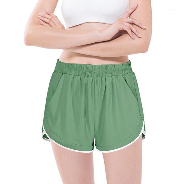 

yoga outfits women shorts workout fitness running sport female cotton high waist gym cycling jogging pantskirt1, White;red