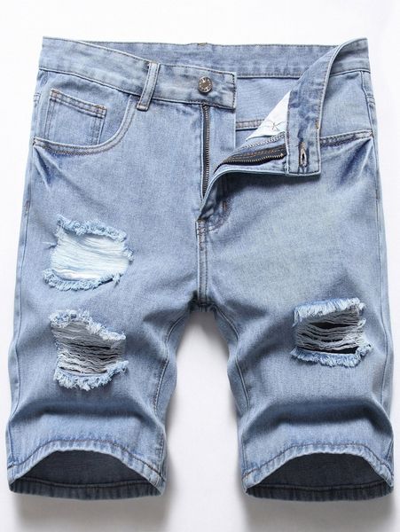 

men ripped denim shorts e0sm#, Blue