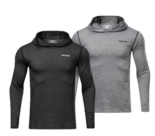 

running jackets fitness clothes men's long-sleeved basketball training sports coat slim hooded outdoor casual quick drying clothes1, Black;red