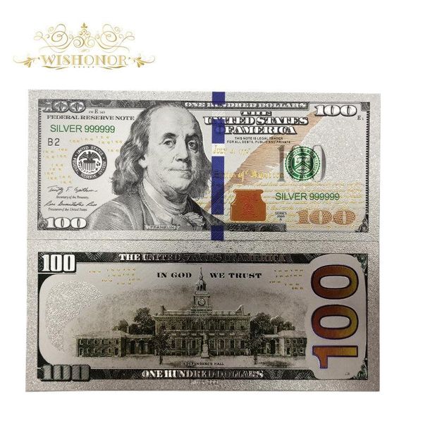 

1pcs new 2019's christmas banknote american banknote 2 dollar bills banknote in 24k gold plated paper money for gifts wmtyai