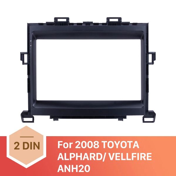 Schwarzer Autoradiorahmen 9 Zoll für 2008 TOYOTA ALPHARD/VELLFIRE ANH20 Audio Dash Trim Fascia Panel Kit