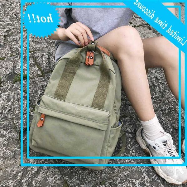 

2020 new fashion women casual canvas portable teenagers school backpack travelers women's mochilas