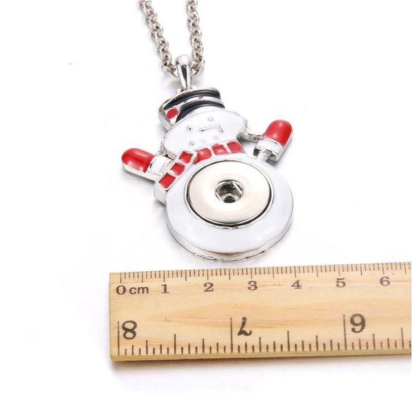 

new styles cute snowman 18mm snap button necklace christmas necklaces & pendants snap jewelry diy jewelry for w bbycvs, Silver