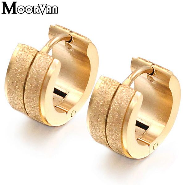 

moorvan 2021 new arrival earring popular cool gold color earring stainless steel 13mm*7mm fashion jewelry ve345, Golden;silver