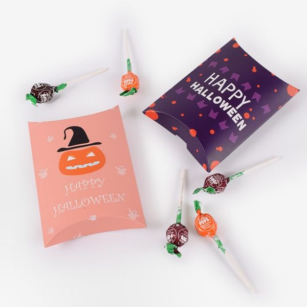 

factory halloween cartoon pumpkin balloon pattern candy small pillow cookie chocolate gift box for party decor