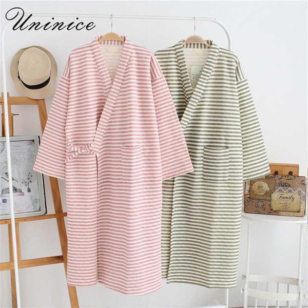 

japanese pajamas yukata robes kimono sets striped winter warm thickening cotton suits couples dress sleepwear bathrobe leisure1, Red