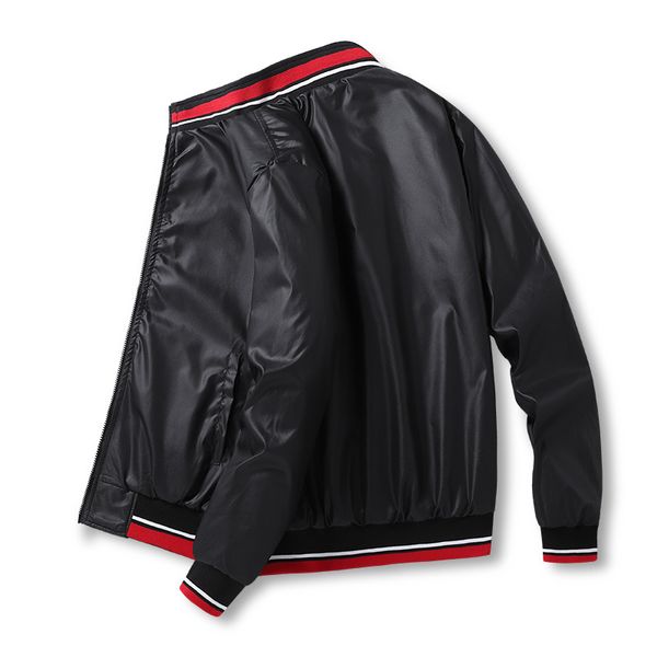 

2021 new autumn men's jacket casual jackets male streetwear hip hop slim fit coat reversible men clothing plus size 733j, Black