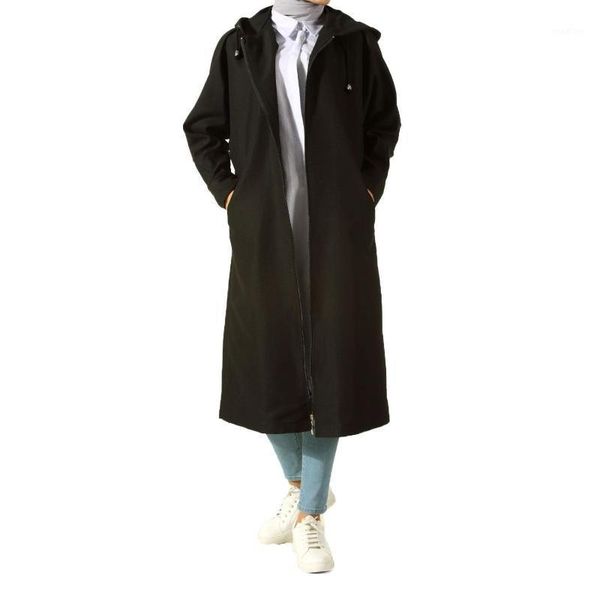 

hooded trench coat1, Tan;black