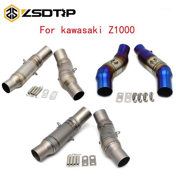 

zsdtrp universal motorcycle z1000 exhaust system middle link pipe stainless steel 2010-20201