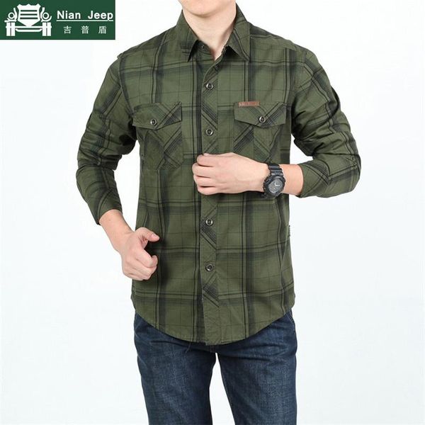

spring summer plaid shirt men 100% cotton long sleeve multi-pocket casual camisa masculina mens shirts chemise homme, White;black