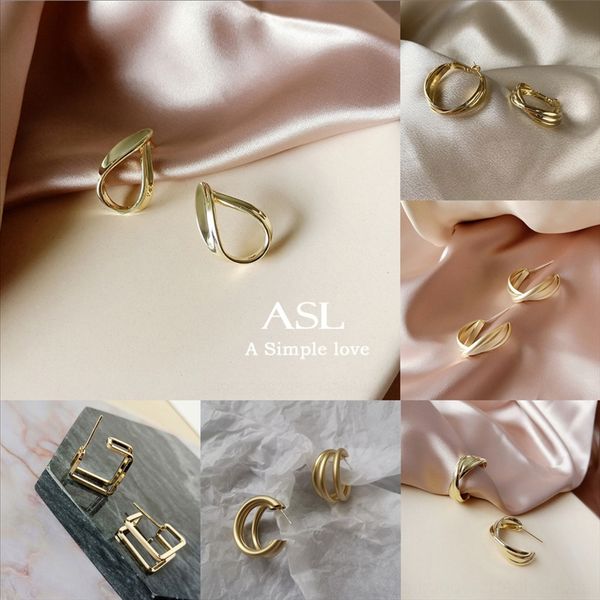 

24bp sterling colorful earring jewelryminimal simple rainbow silver cz design mini baguette cz stack earring fashionable, Golden