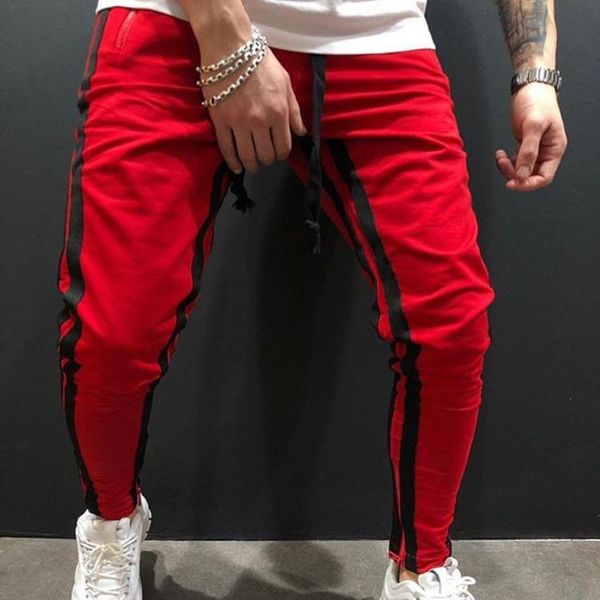 

men's pants c cotton full sport leisure stretch fitness jogging, Black