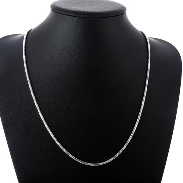 

chains silver color 3mm snake chain necklace length16-24 inches cool street style fashion jewelry good quality n192