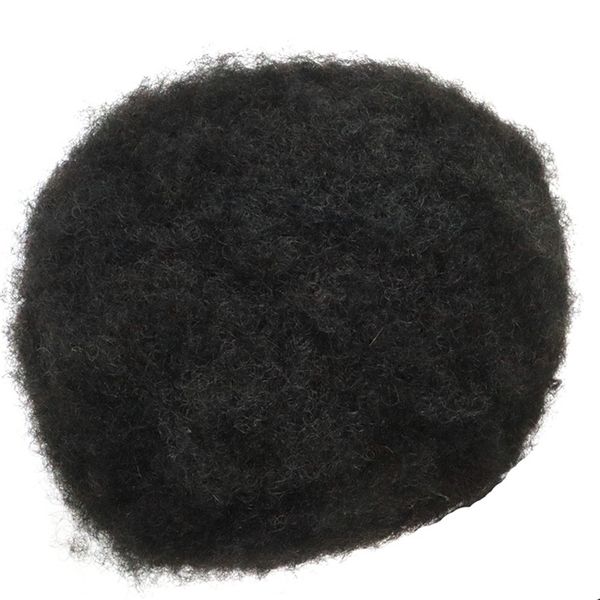 # 1b pele afro toupee cacheado 10mm homem tecer cabelo preto homens kinky encaracolado macho peruca de cabelo humano kinky encaracolado