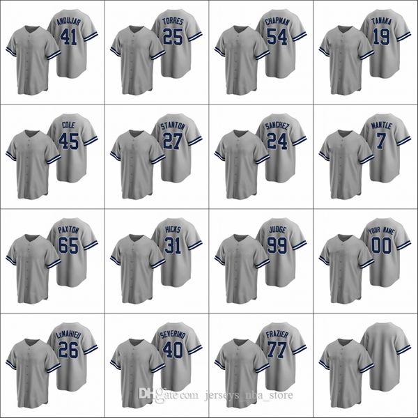 

new #24 gary sanchez 25 torres 26 dj lemahieu 45 gerrit cole men women youth custom jersey, Blue;black