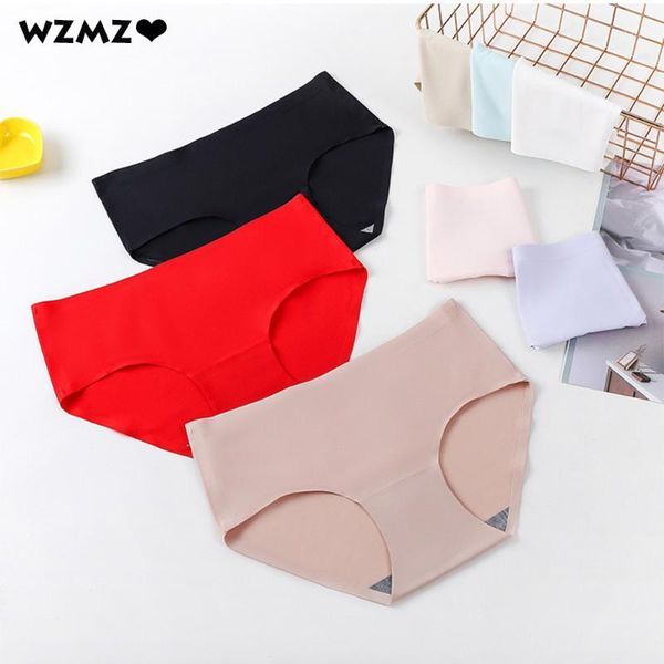 

3pcs/set one-piece panties seamless women underwear nylon silk briefs intimates cotton comfort bacteriostatic lingerie xxl1, Black;pink