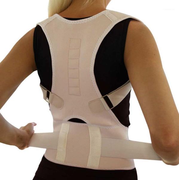 

waist support sitting posture corrector adjustable magnetic shape body shoulder brace belt men and women back vertebra correct therapy xr-1, Black;gray