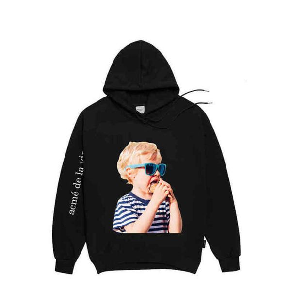 

adlv fashion school slijtage boy black hooded sweater girl trend losse couple jas
