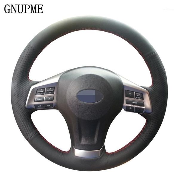 

black artificial leather hand-stitched car steering wheel cover for forester 2008-2020 legacy 2013-2014 impreza 2008-20111