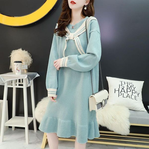 

2021 new fashion shirt for woman fall and lazy winter long-sleeve knit knitted-up women's sweater candy m2yx, White;black