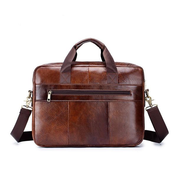 

2020 new leather bag portable natural leather bag men messenger male briefcase