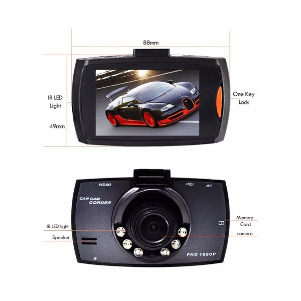 Auto LCD Car Camera G30 Car DVR Dash Cam Completo HD 1080P Videocamera video con la registrazione del ciclo di visione notturna