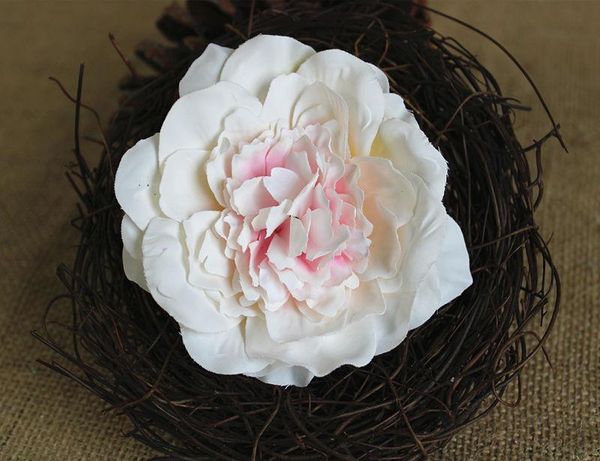 

30pcs lot special looking open peonies silk artificial flower heads for christmas gifts diy decoration wreath fake flowers wmtqtm