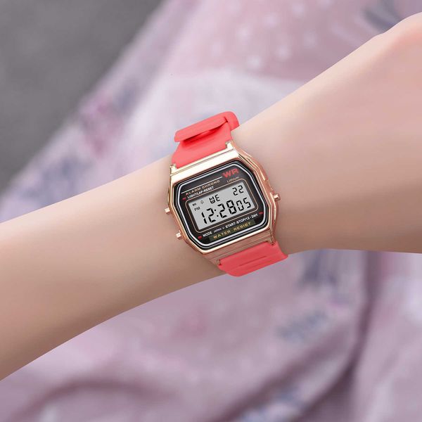 

new light square classic student luminous waterproof electronic watch fashion versatile web celebrity small gold watch style, Silver