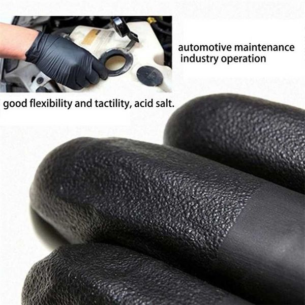 

factory5eihhousehold gloves black glove cleaning washing promotion--100pcs disposable nitrile laboratory nail art anti-st