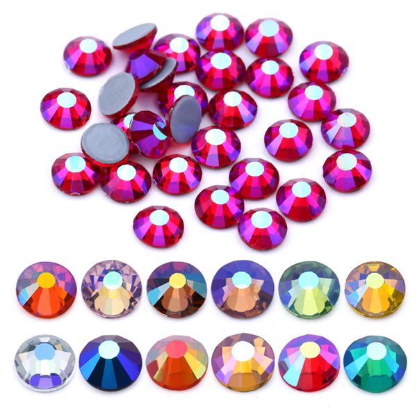 

ss6-ss30 multi-color crystal ab fix rhinestone crystal super glitter strass iron on rhinestones for nail art fabric garment