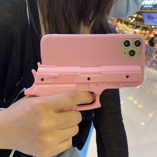 

new pistol model silicone mobile phone for iphone 11 pro x xr xs max 6 6s 7 8 plus case protection back cover