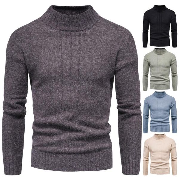 

new autumn men sweater half high collar casual long sleeve sweater undershirt male fashion coat, White;black
