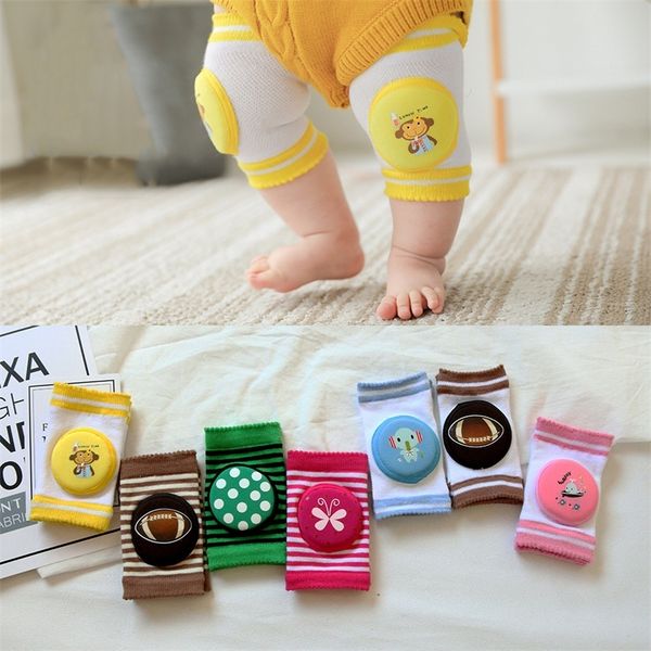 

baby knee pads kid safety crawling elbow cushion breathable knee support protector for newborn playing infant leg warmer kneecap y201009, Pink;yellow