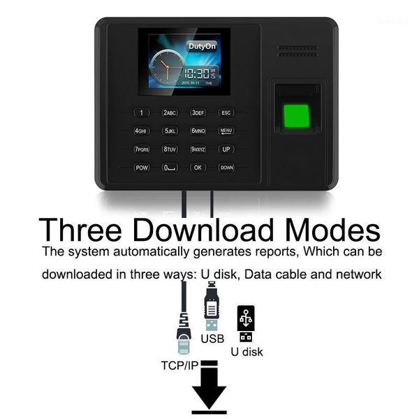 

fingerprint access control eseye attendance system tcpip usb password office time clock employee recorder device biometric attendance1