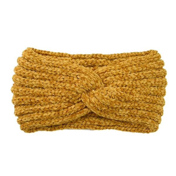 

2019 new women handmade woven headband cross knotted knitted corduroy warm ear warmer stretch head bands simple hair accessories q sqcnfe