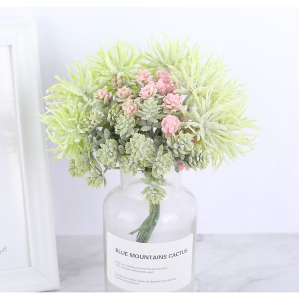 

6шт мини искусственный суккулентный завод diy ручной работы из искусственных цветов рождественские украшения трава скрапбукинг поддельные цв