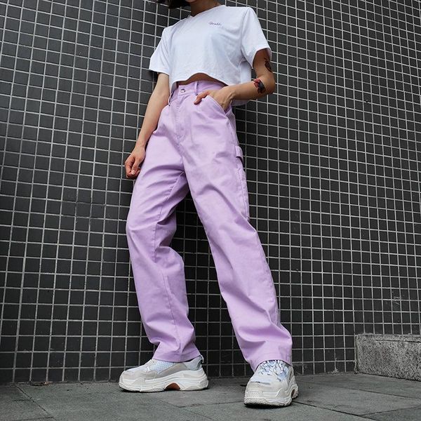

women's pants & capris hip hop purple women cargo breeches trousers summer korean fashion style gothic female harajuku culottes pantalo, Black;white