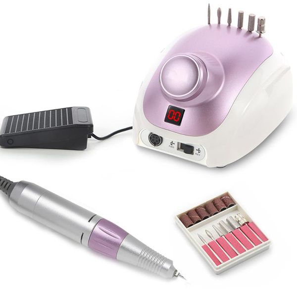 

nail drill & accessories electric machine 32w 35000rpm pro manicure with speed display screen cutter file