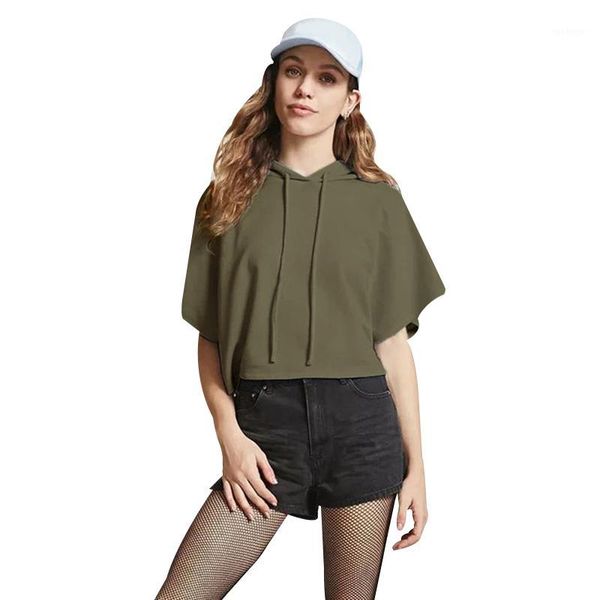 

woman breathable sweat-absorbent bat sleeve loose hooded comfortable sweatshirt1, Black