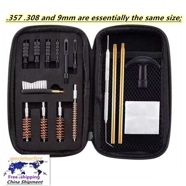

outdoor .357 .308 and 9mm universal multifunctional pipe dredging nylon brush, barrel set cleaning brush 1 n4p6g