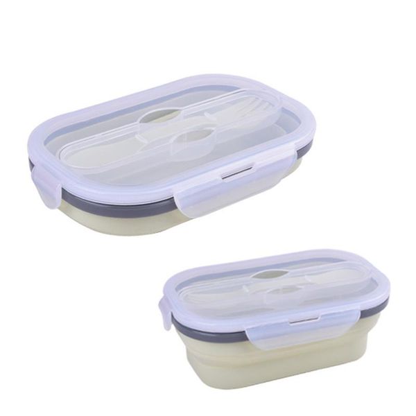 

портативный складной силиконовый ланч-коробка микроволновая пищевая пищевая еда хранения может отапливаться коробка контейнерные чаши эколог