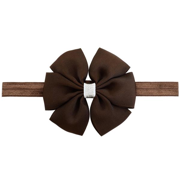 

1piece kids boutique girl shining bling pinwheel silver grosgrain ribbon bows headband bow-knot elastic hair bands 744 q sqcgjm