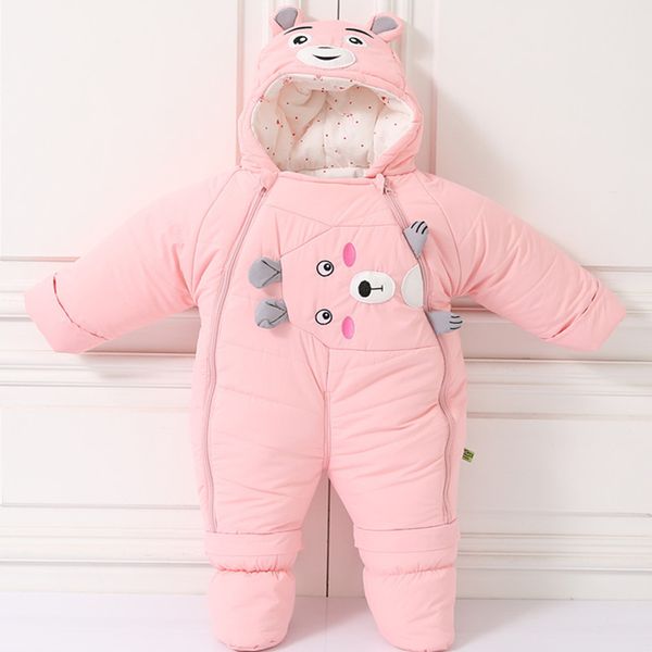 

-30 degree 2020 new born baby snow suit boy snowsuit girl clothes rompers winter wear warm costume jumpsuit cute infant overalls lj201007, Blue;gray